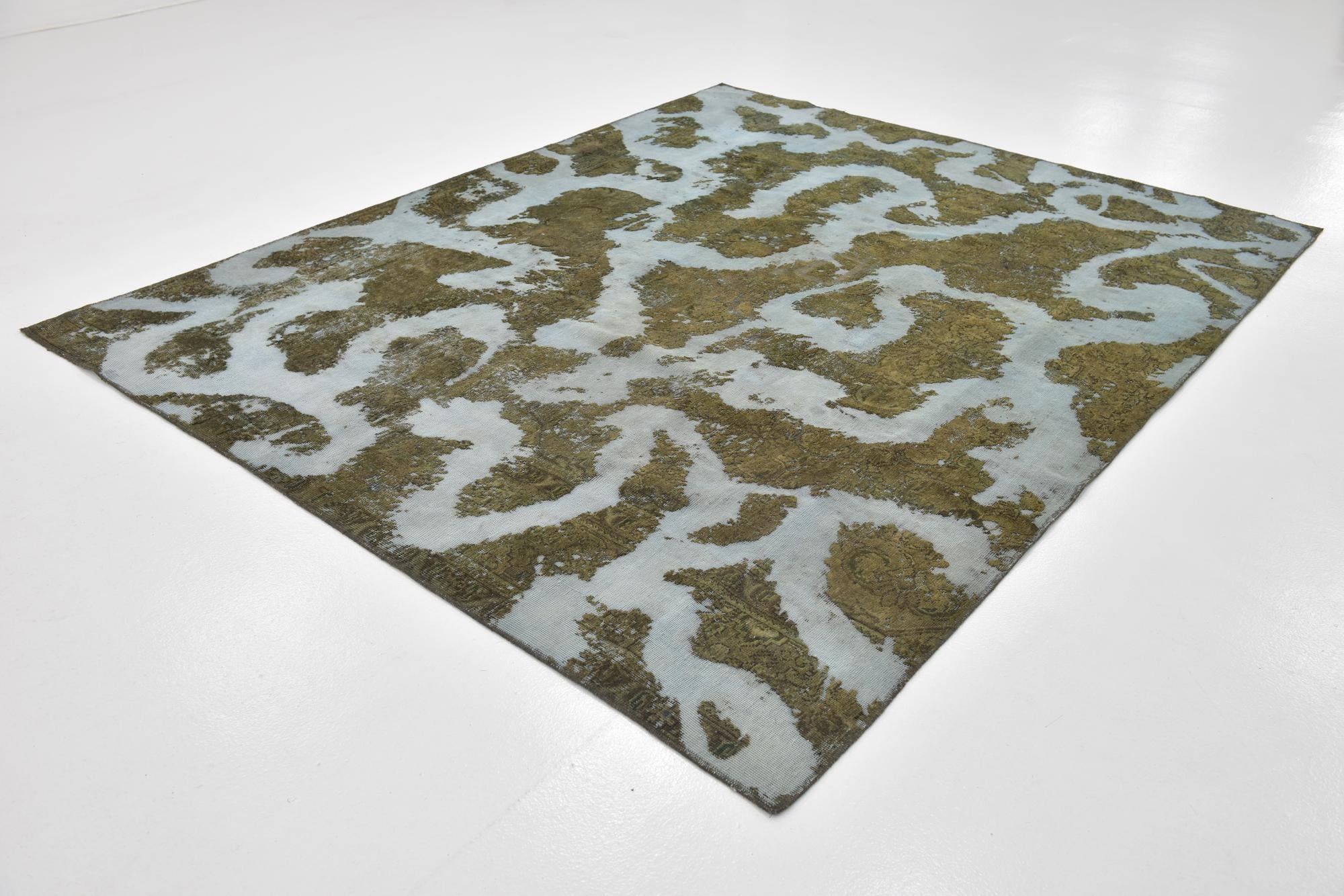 225cm x 280cm anudado a mano Ultra Vintage Alfombra Persa Lana