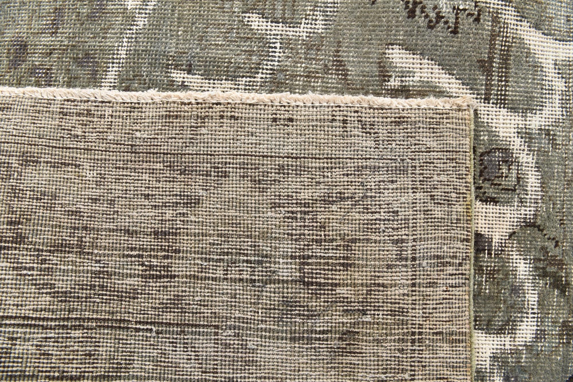 8' 1 x 11' Hand Knotted Ultra Vintage Persian Wool Rug