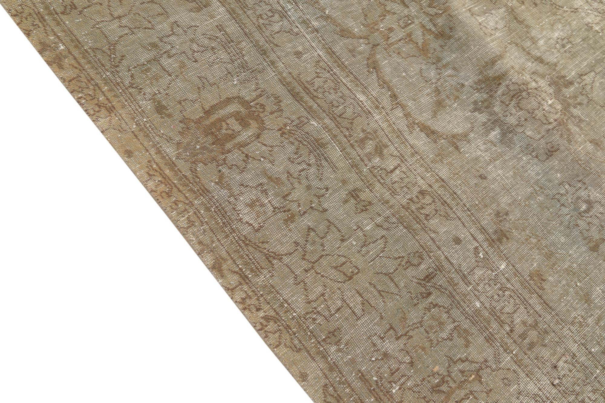 9' 3 x 12' 7 Hand Knotted Ultra Vintage Persian Wool Rug