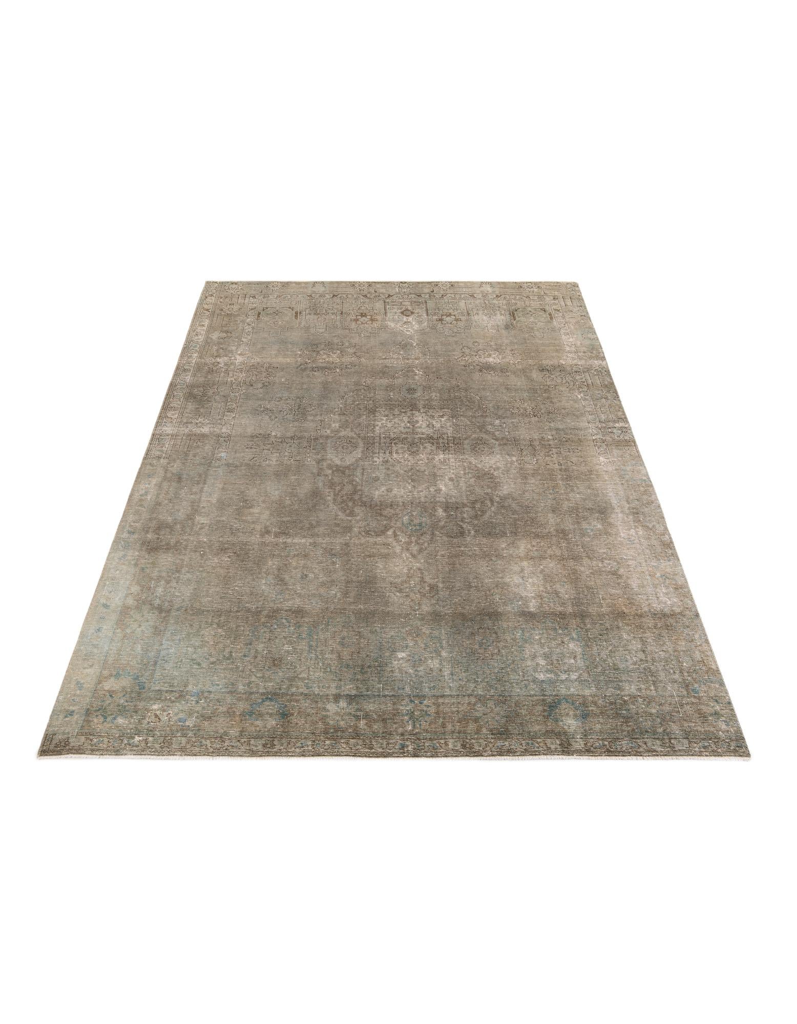 275cm x 375cm Hand Knotted Ultra Vintage Persian Wool Rug