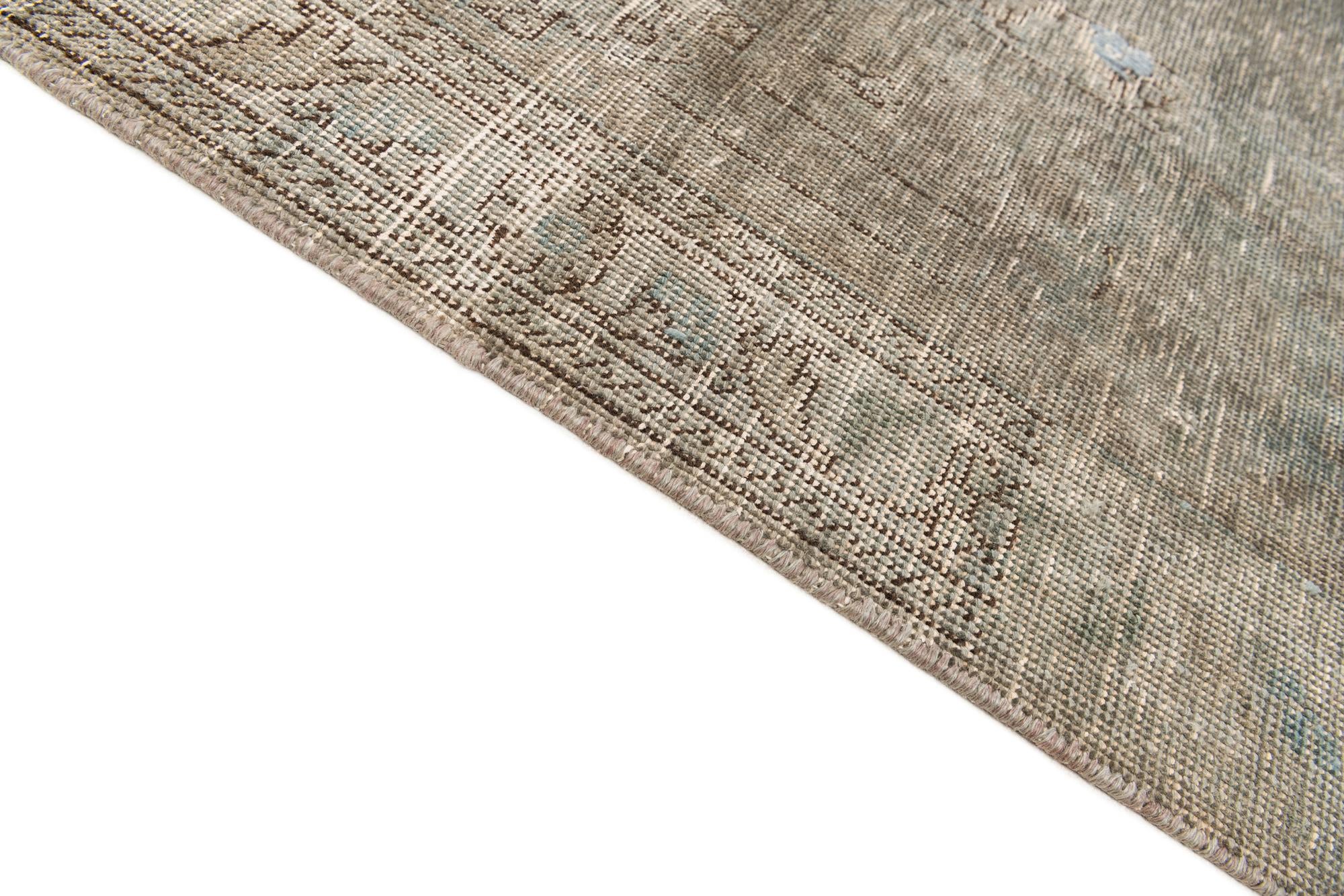 275cm x 375cm Hand Knotted Ultra Vintage Persian Wool Rug
