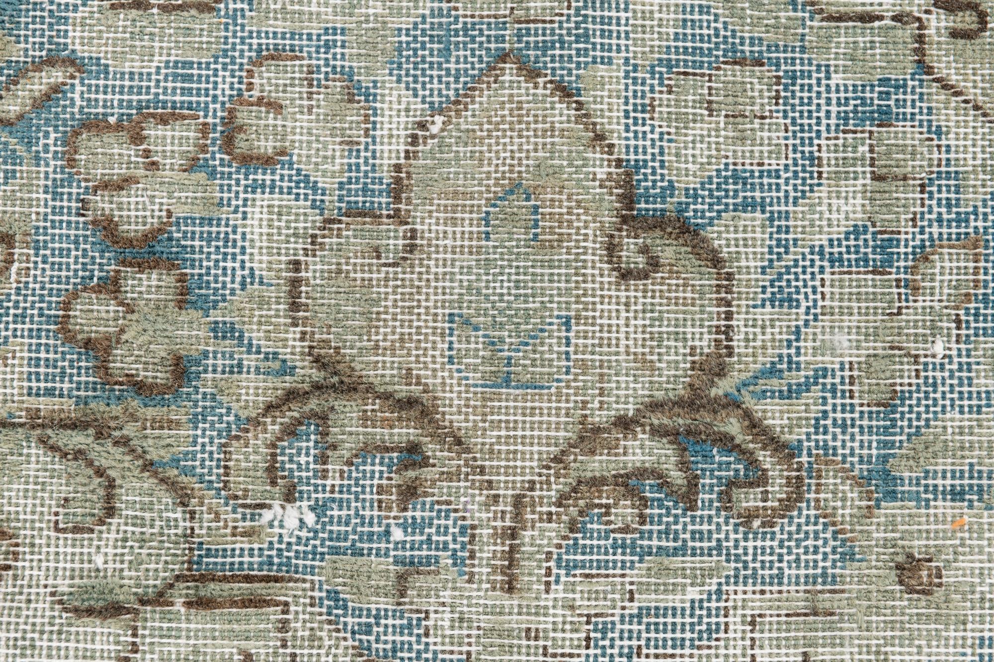 295cm x 360cm Hand Knotted Ultra Vintage Persian Wool Rug