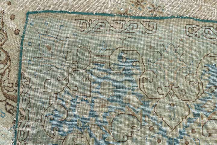 295cm x 360cm Hand Knotted Ultra Vintage Persian Wool Rug