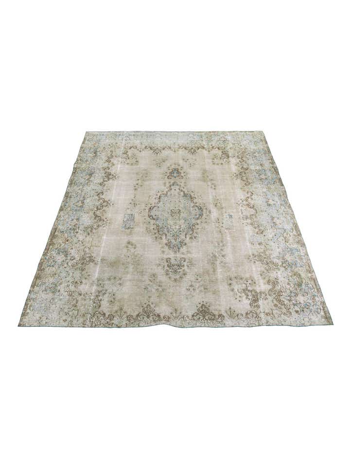 295cm x 360cm Hand Knotted Ultra Vintage Persian Wool Rug