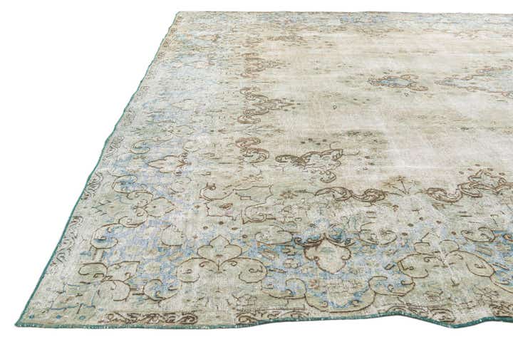 295cm x 360cm Hand Knotted Ultra Vintage Persian Wool Rug