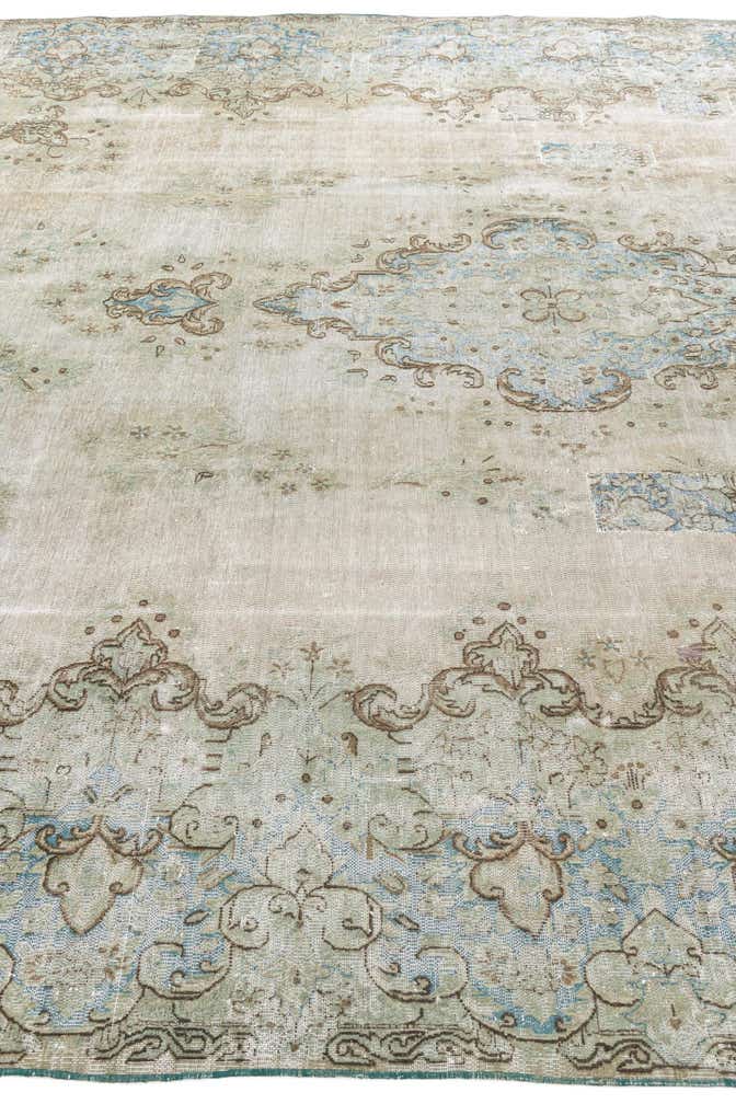 295cm x 360cm Hand Knotted Ultra Vintage Persian Wool Rug