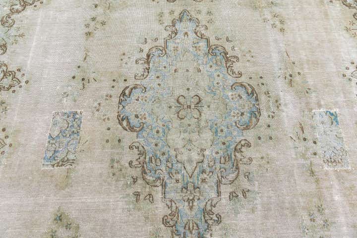 295cm x 360cm Hand Knotted Ultra Vintage Persian Wool Rug