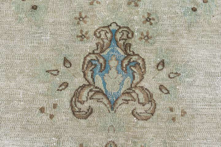 295cm x 360cm Hand Knotted Ultra Vintage Persian Wool Rug