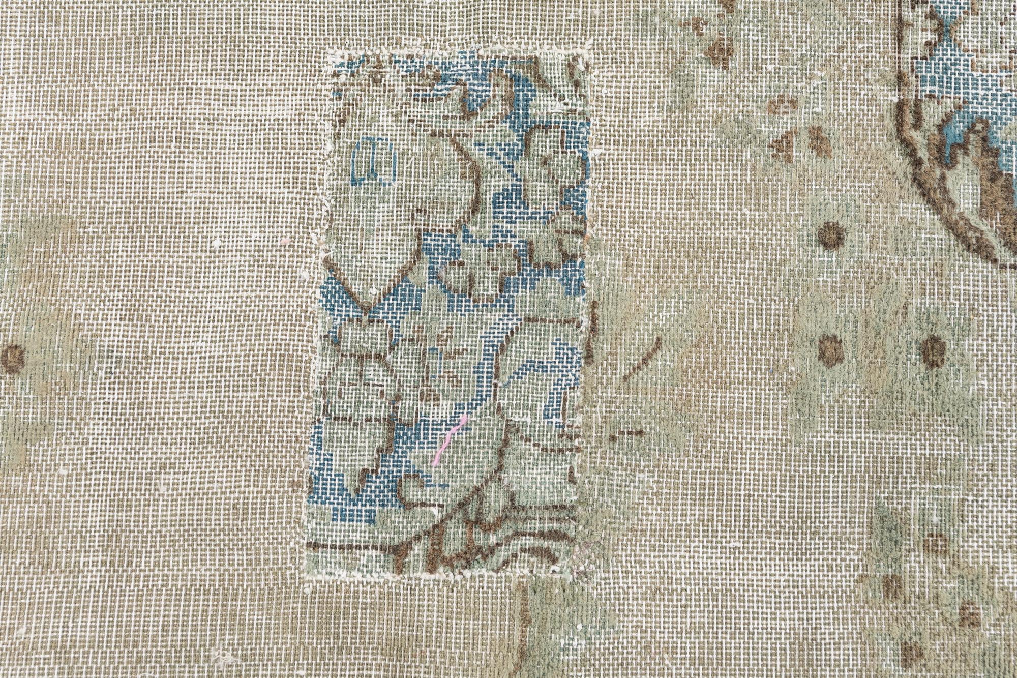 295cm x 360cm Hand Knotted Ultra Vintage Persian Wool Rug