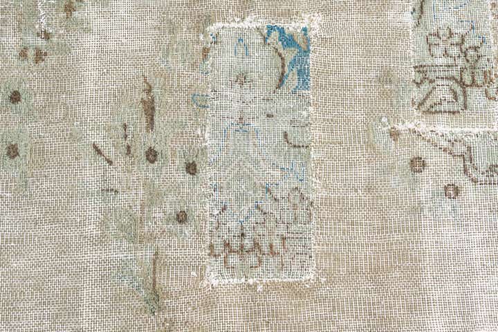 295cm x 360cm Hand Knotted Ultra Vintage Persian Wool Rug