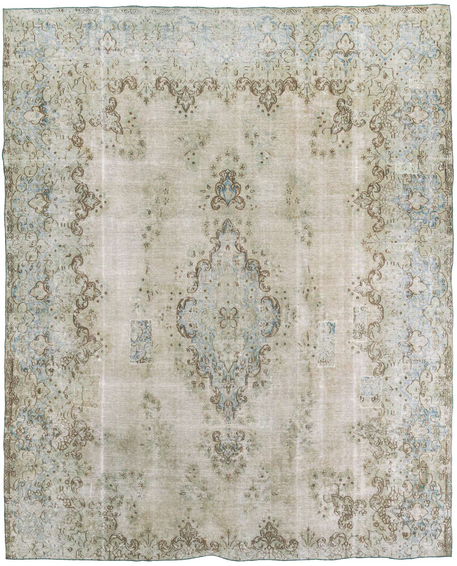 295cm x 360cm Hand Knotted Ultra Vintage Persian Wool Rug