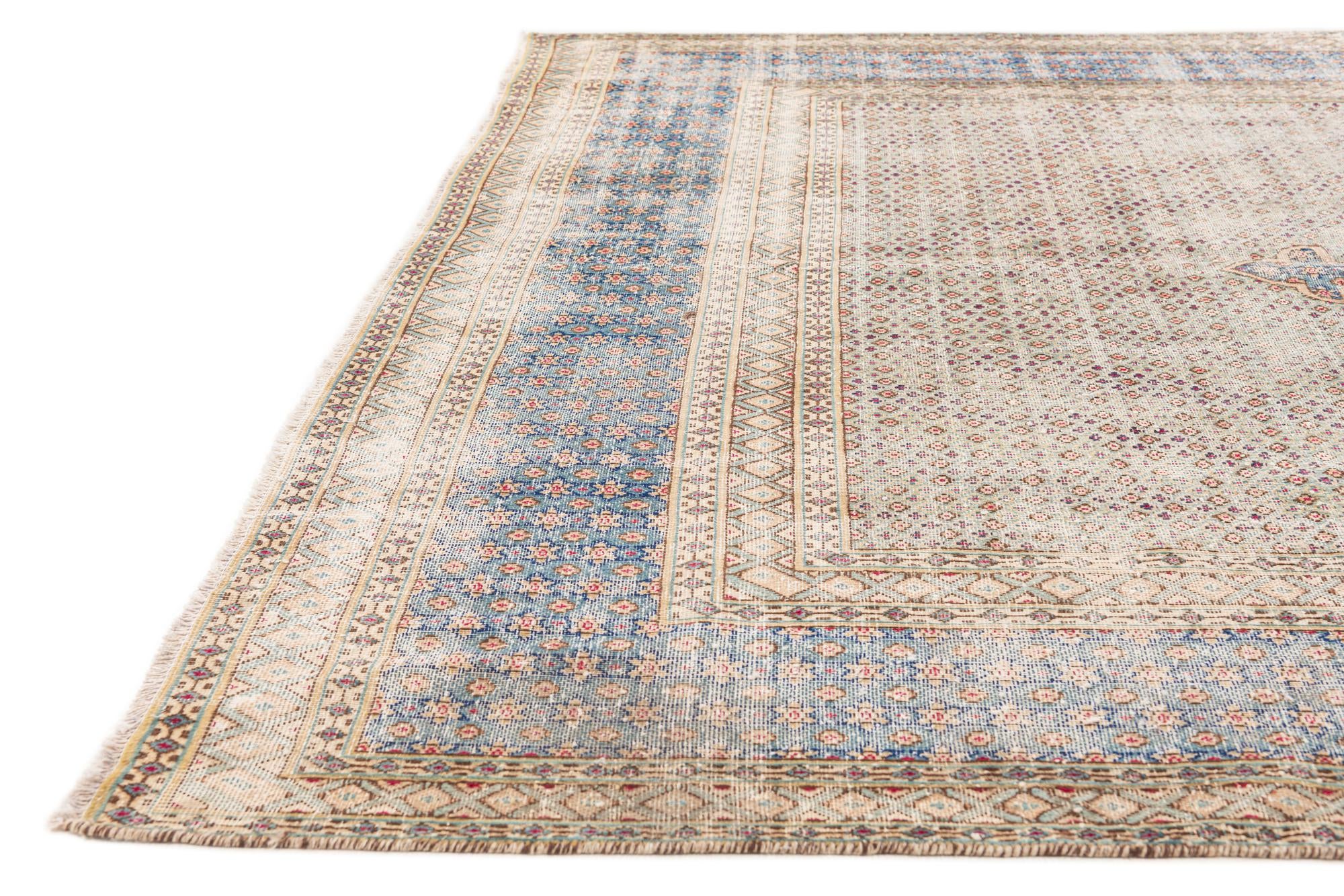7' 8 x 10' 4 Hand Knotted Ultra Vintage Persian Wool Rug