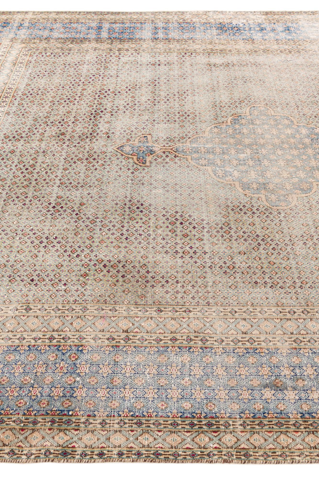 7' 8 x 10' 4 Hand Knotted Ultra Vintage Persian Wool Rug