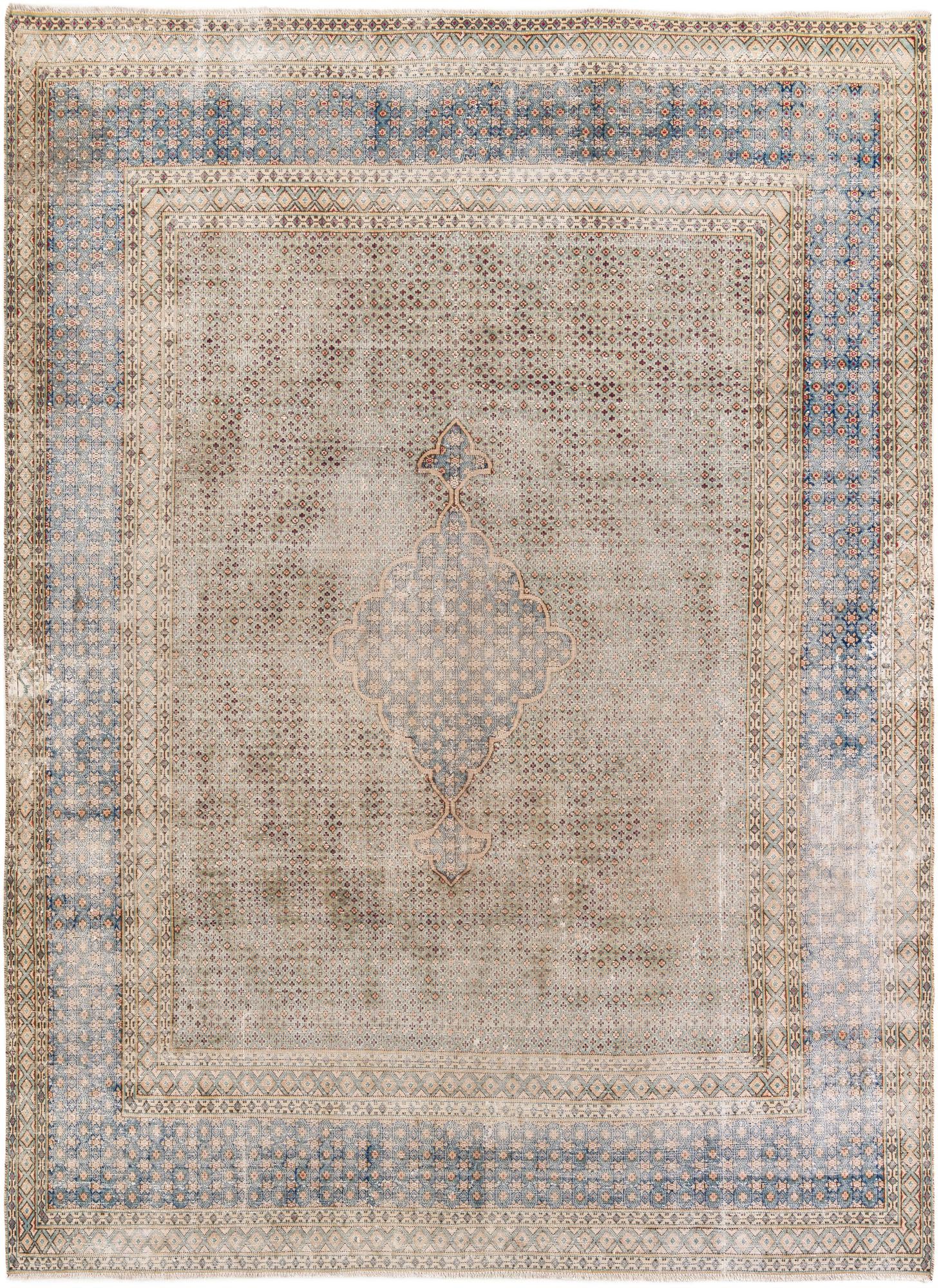 7' 8 x 10' 4 Hand Knotted Ultra Vintage Persian Wool Rug