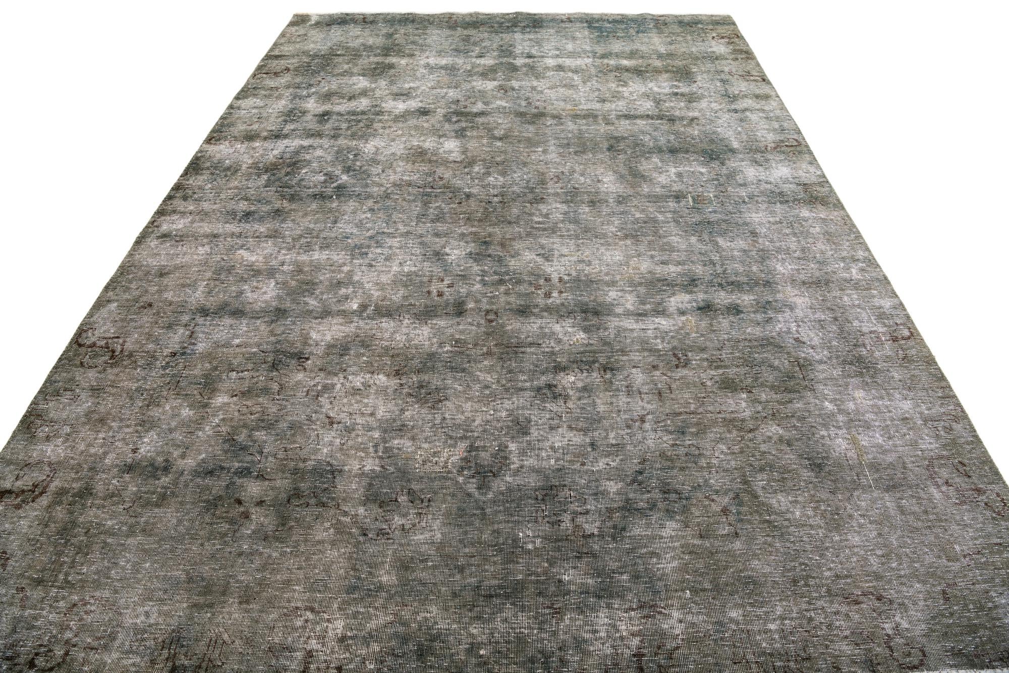 7' 3 x 10' 5 Hand Knotted Ultra Vintage Persian Wool Rug