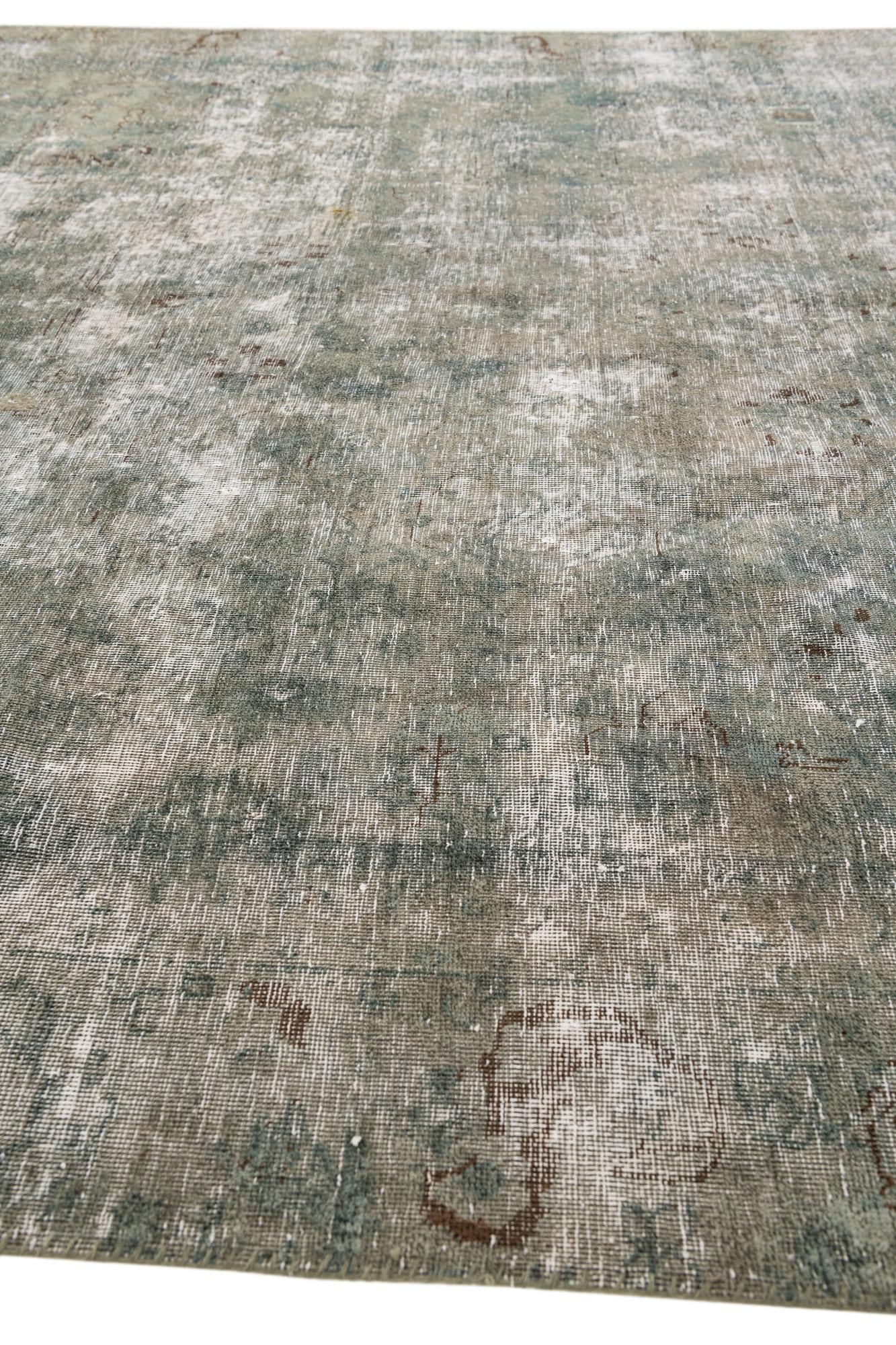7' 3 x 10' 5 Hand Knotted Ultra Vintage Persian Wool Rug