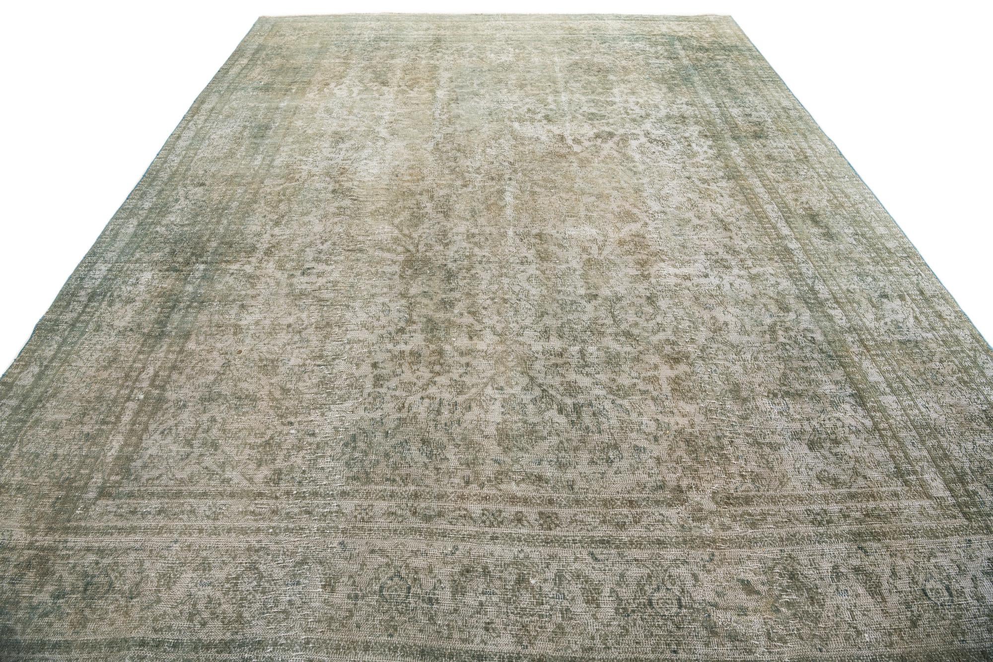 280cm x 375cm anudado a mano Ultra Vintage Alfombra Persa Lana