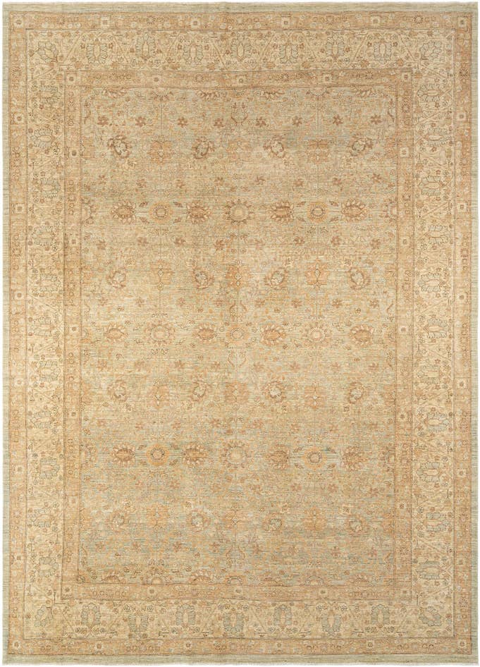 Detail image of 9' x 12' 4 Hand Knotted Ziegler Rug