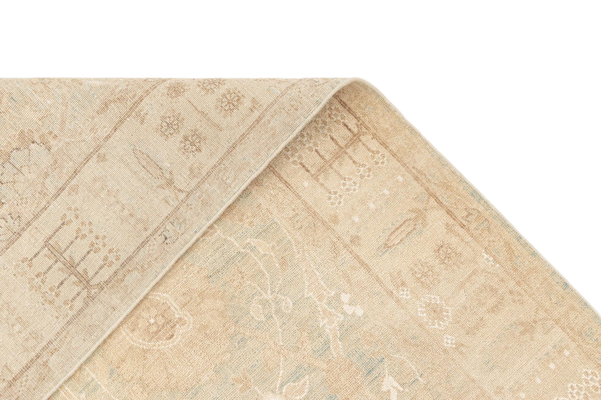 3' 8 x 13' 5 Hand Knotted Ziegler Rug