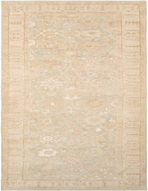 Detail image of 3' 8 x 13' 5 Hand Knotted Ziegler Rug