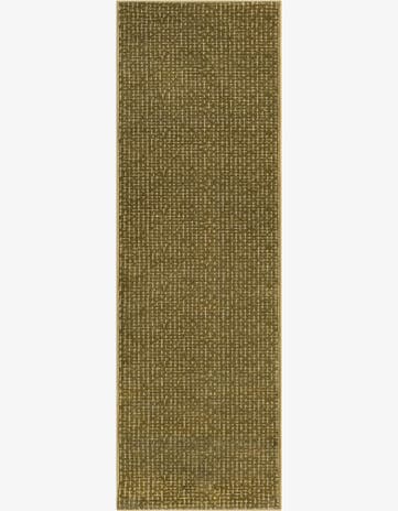 Olive Green Aakaar Runner Rug