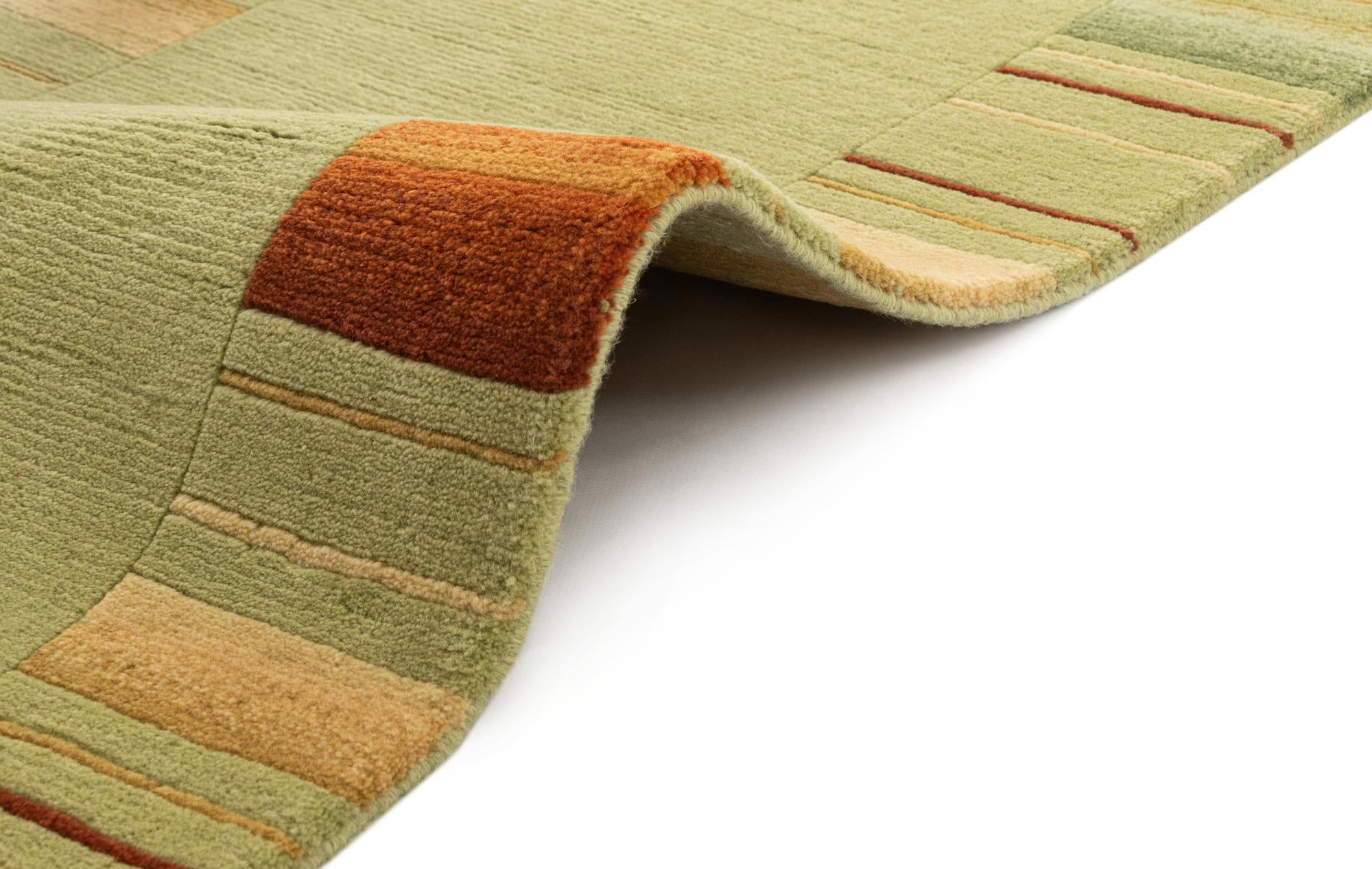 2' 4 x 4' 7 Hand Knotted Gabbeh Wool Runner Rug