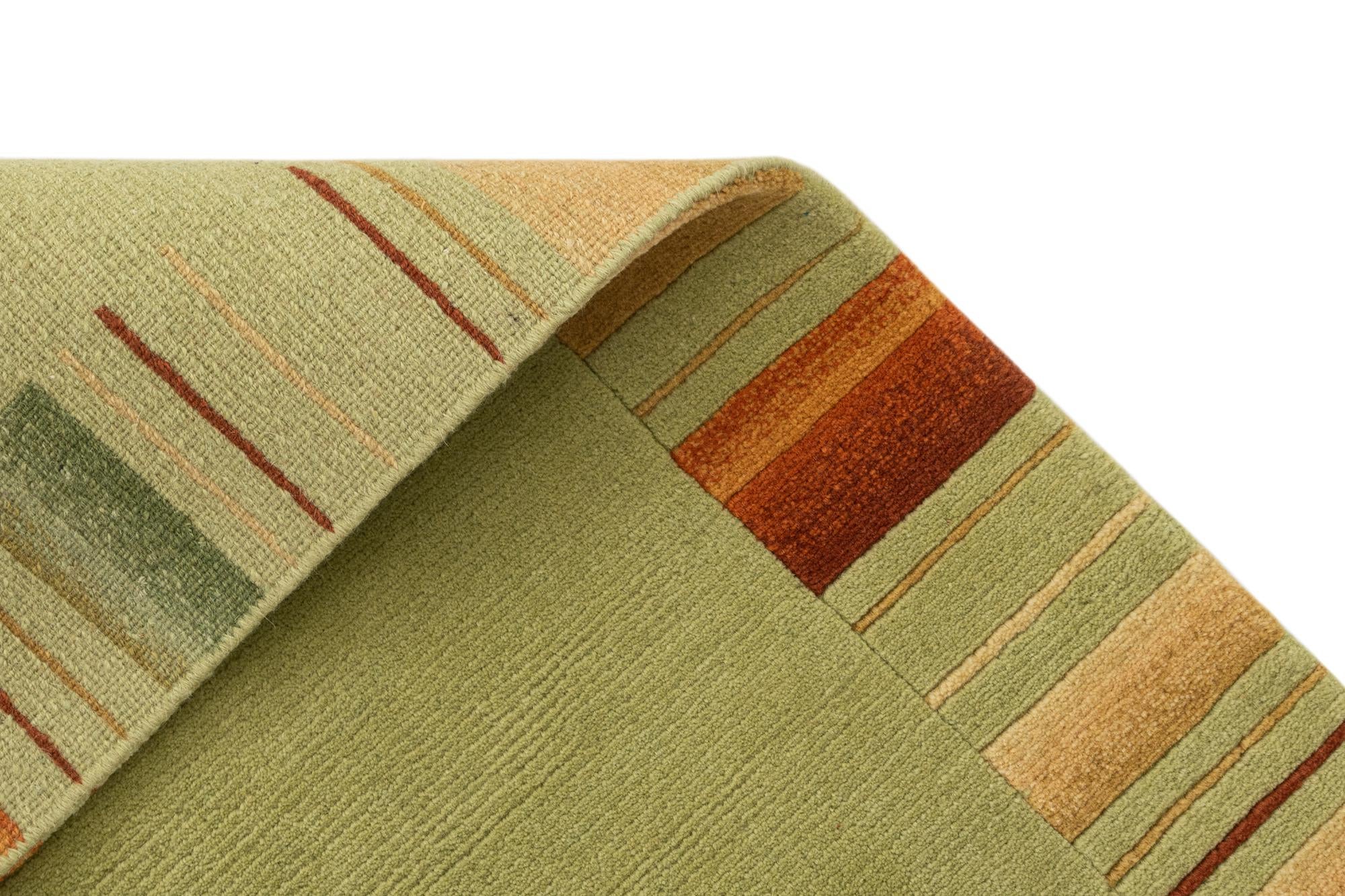2' 4 x 4' 7 Hand Knotted Gabbeh Wool Runner Rug