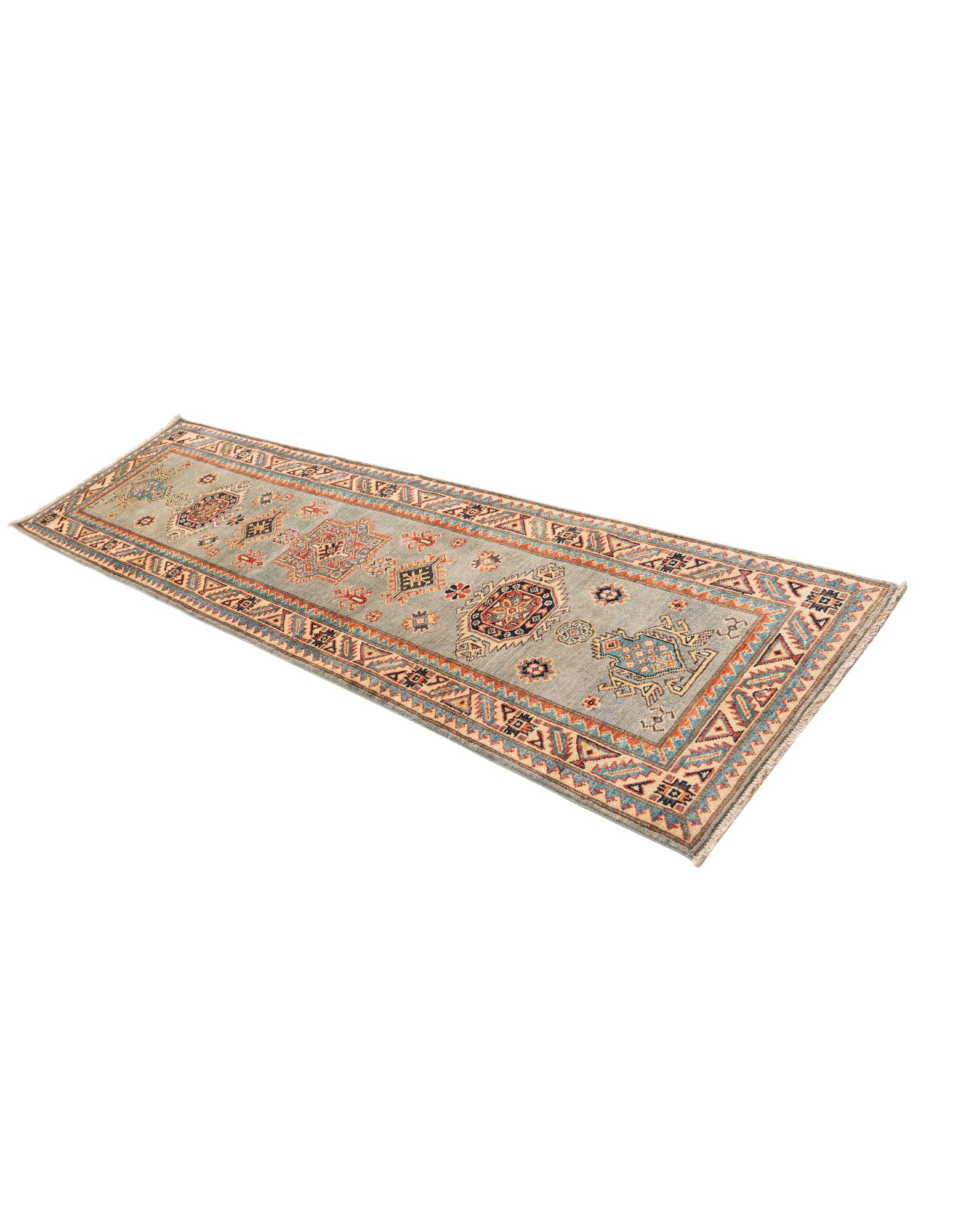 80cm x 290cm anudado a mano Kazak Alfombra Pasillera
