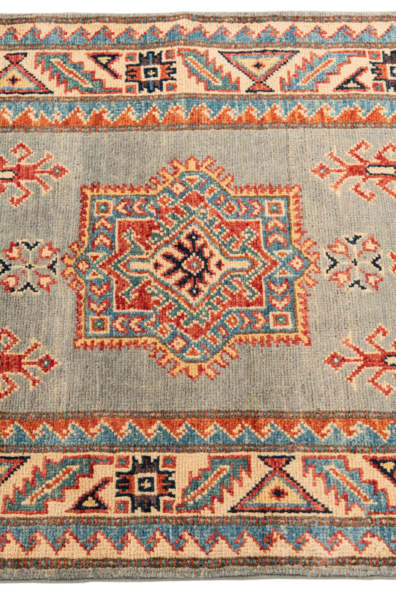 80cm x 290cm anudado a mano Kazak Alfombra Pasillera
