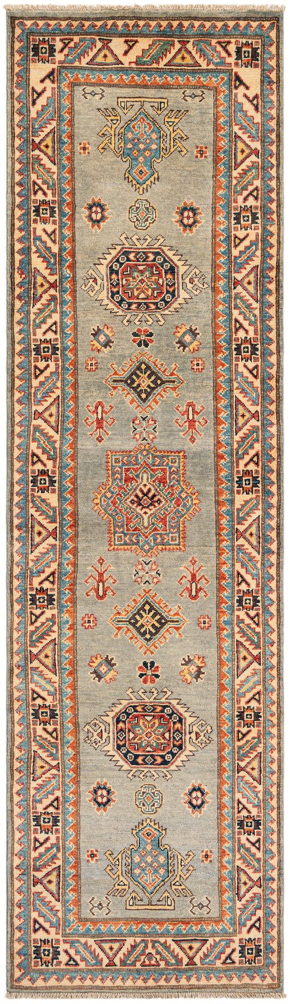80cm x 290cm anudado a mano Kazak Alfombra Pasillera