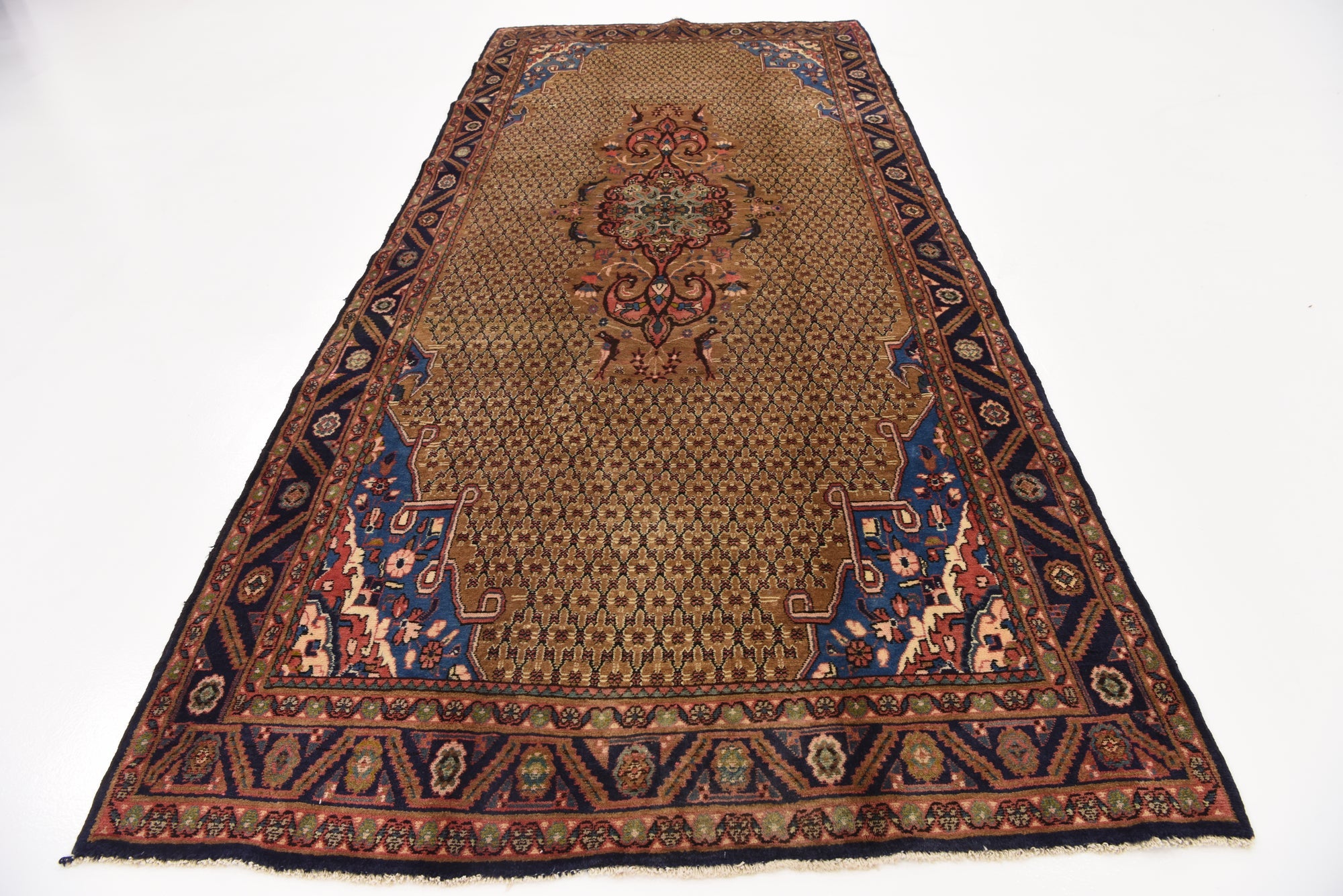 5' 2 x 11' 6 Hand Knotted Koliaei Persian Wool Runner Rug