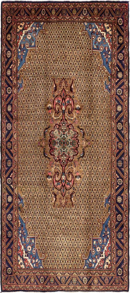 5' 2 x 11' 6 Hand Knotted Koliaei Persian Wool Runner Rug