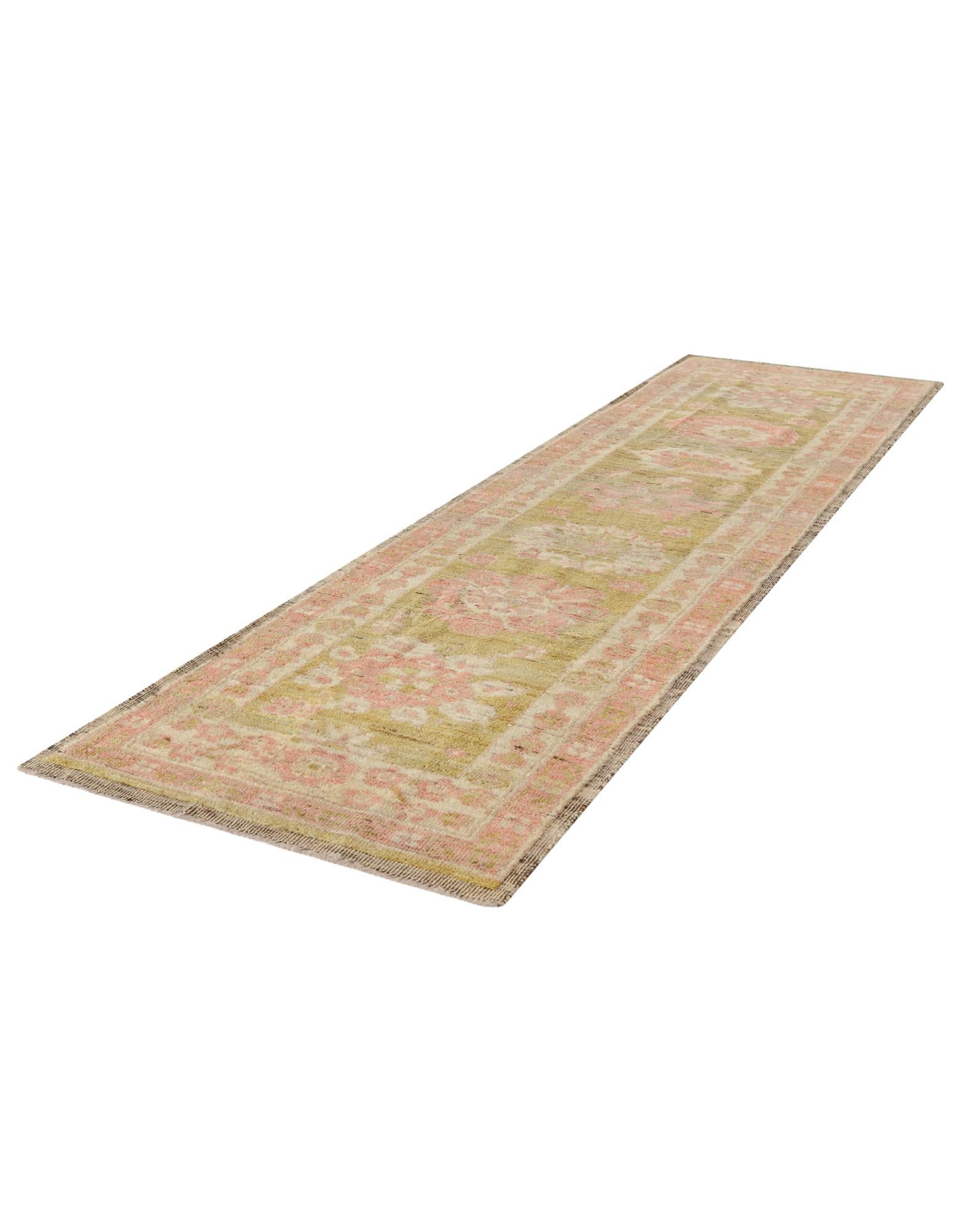 2' 9 x 10' 3 Hand Knotted Oushak Wool Runner Rug