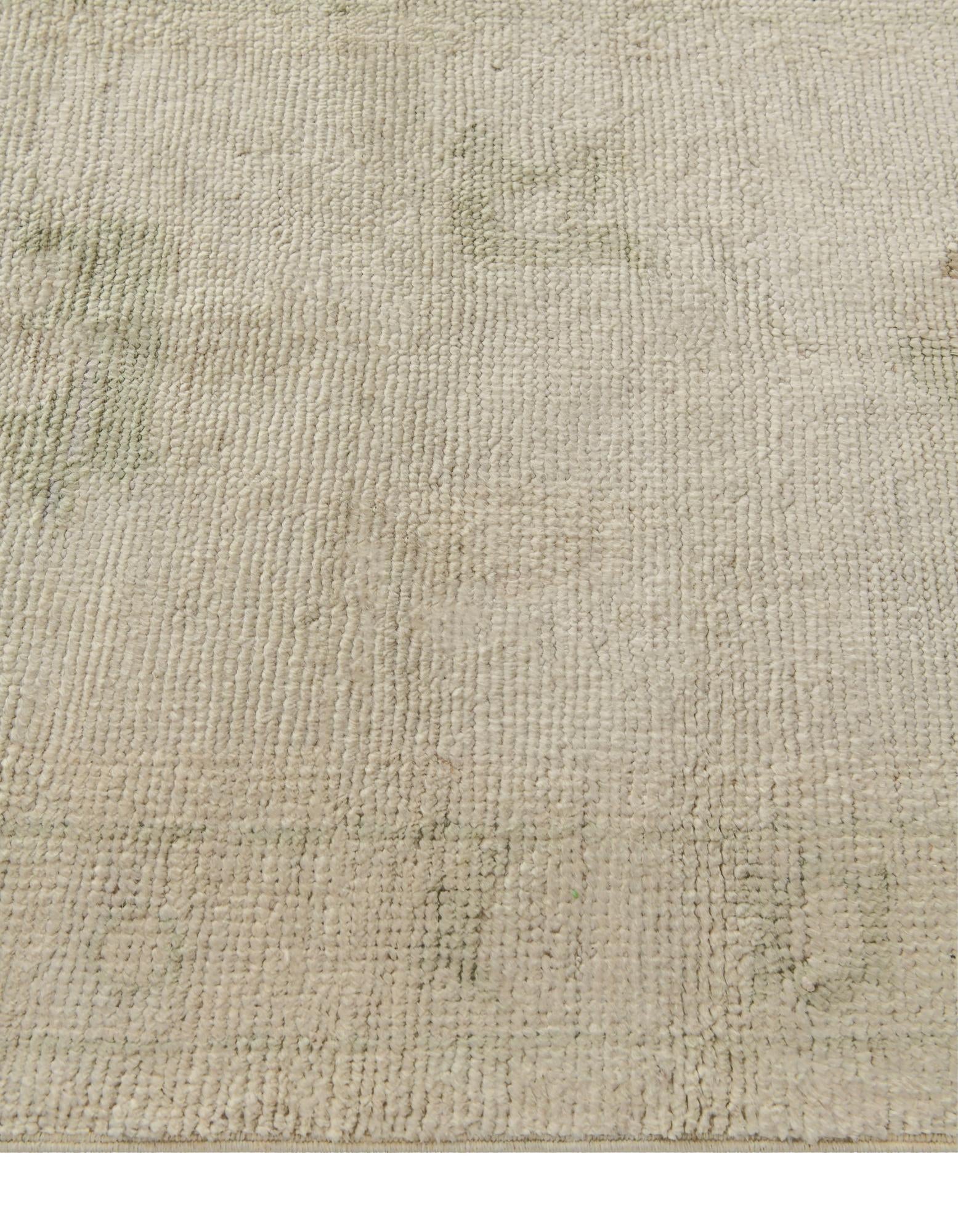 2' 7 x 10' 11 Hand Knotted Oushak Wool Runner Rug