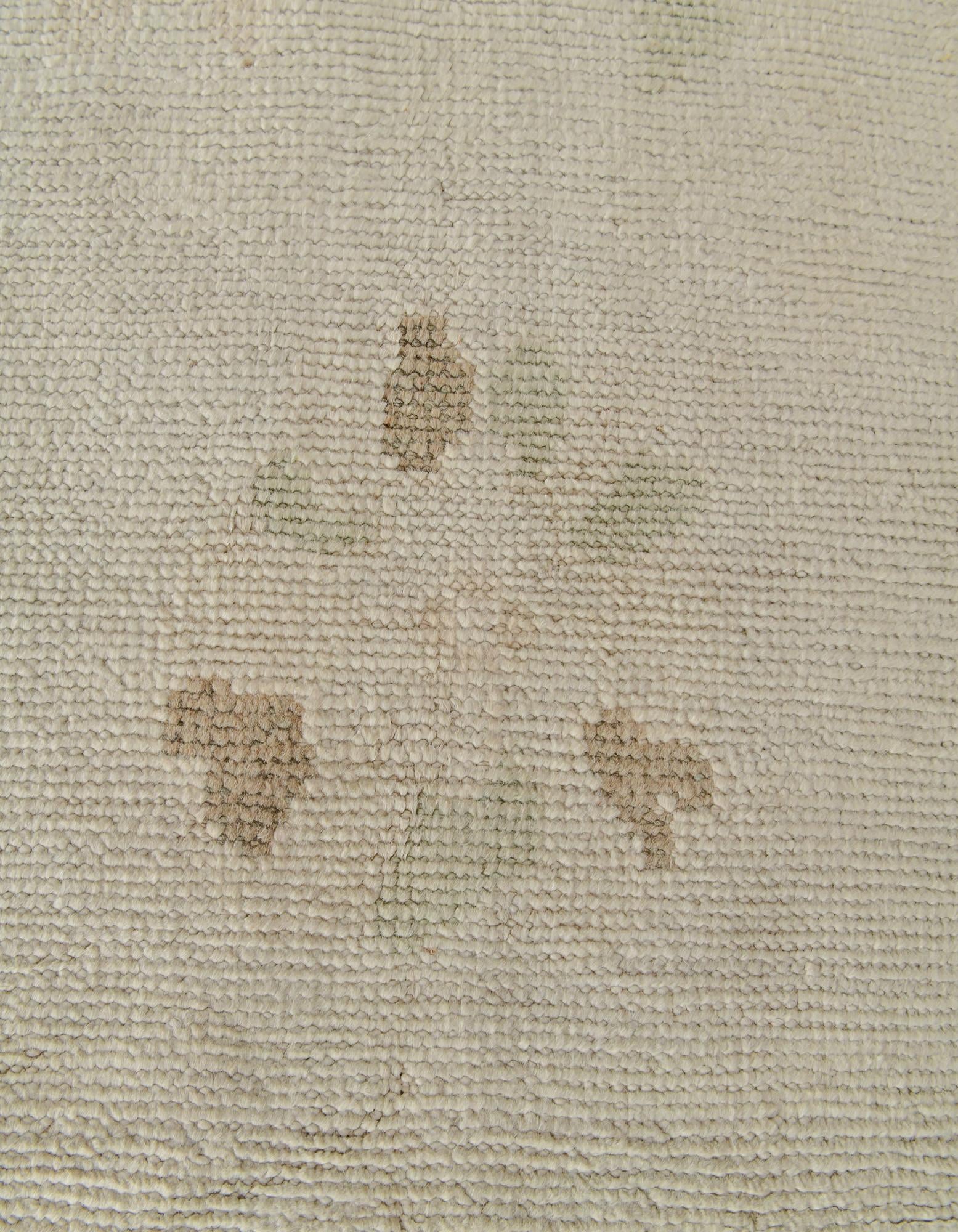 2' 7 x 10' 11 Hand Knotted Oushak Wool Runner Rug