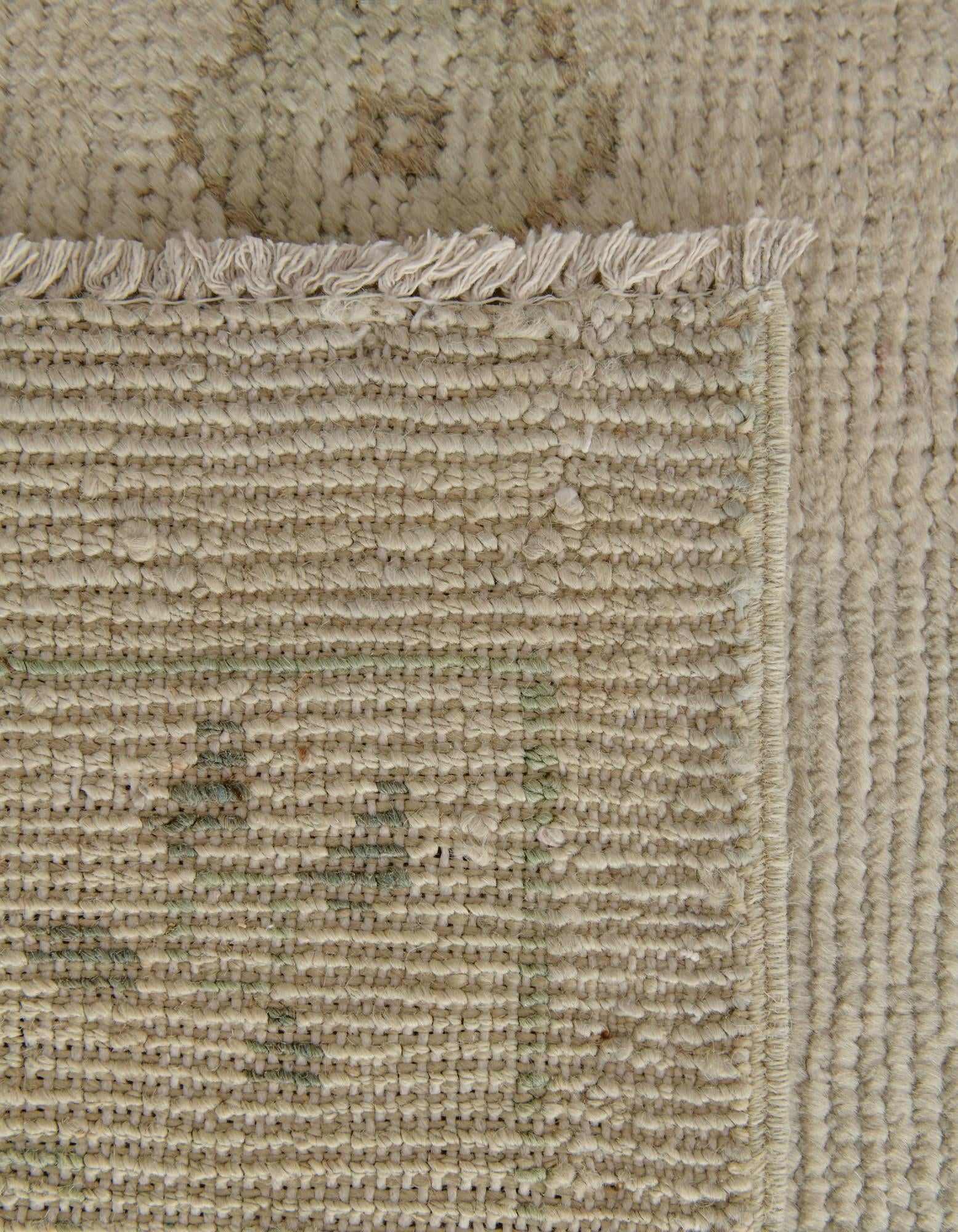 2' 7 x 10' 11 Hand Knotted Oushak Wool Runner Rug