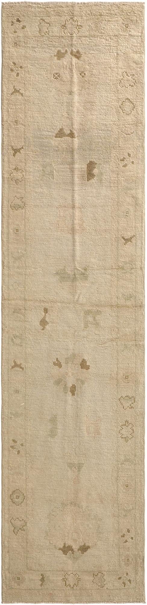 2' 7 x 10' 11 Hand Knotted Oushak Wool Runner Rug