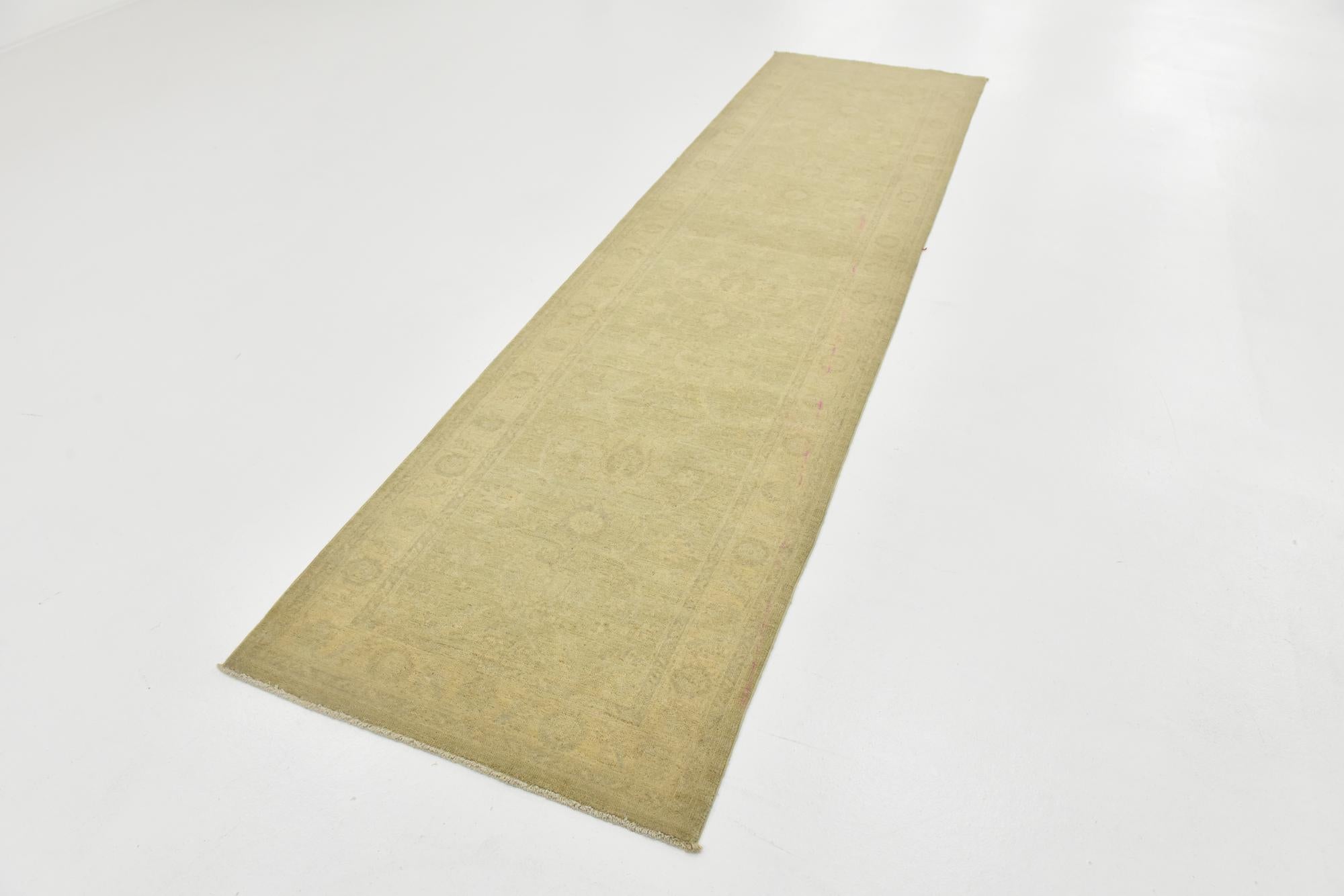 2' 8 x 10' 1 Hand Knotted Over-Dyed Ziegler Runner Rug