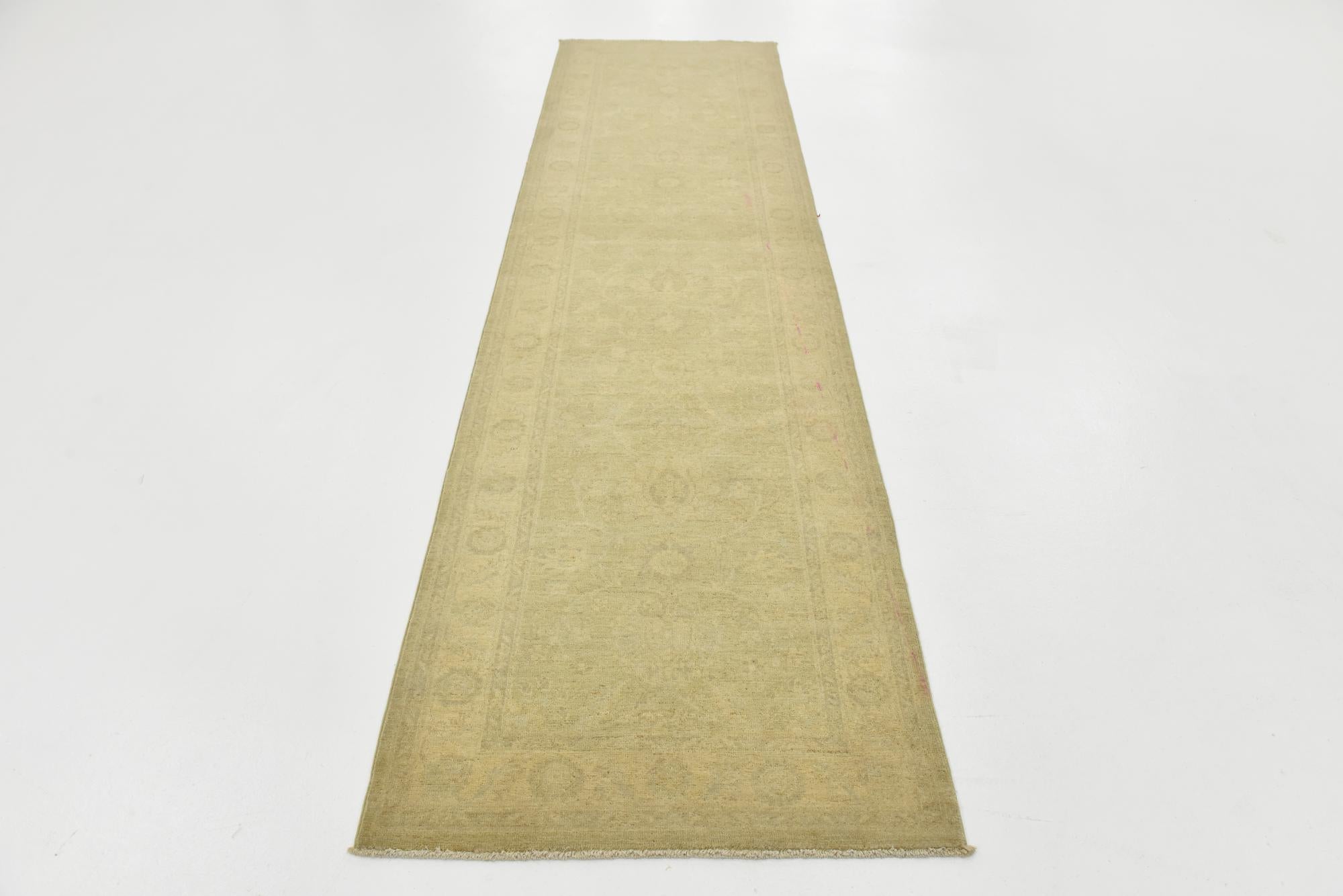 2' 8 x 10' 1 Hand Knotted Over-Dyed Ziegler Runner Rug