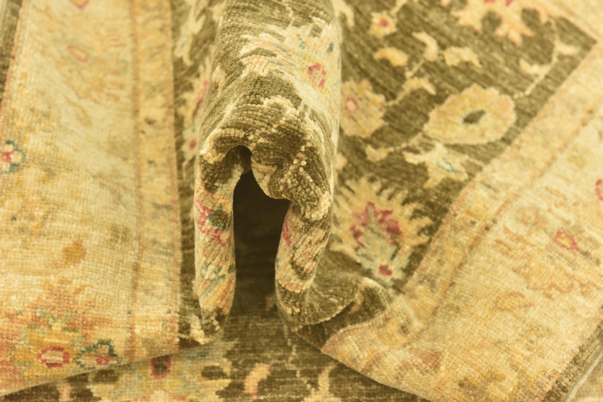 2' 5 x 10' 1 Hand Knotted Peshawar Ziegler Runner Rug