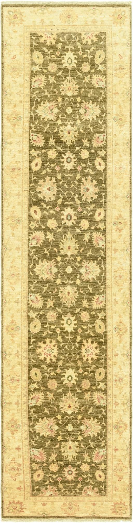 2' 5 x 10' 1 Hand Knotted Peshawar Ziegler Runner Rug