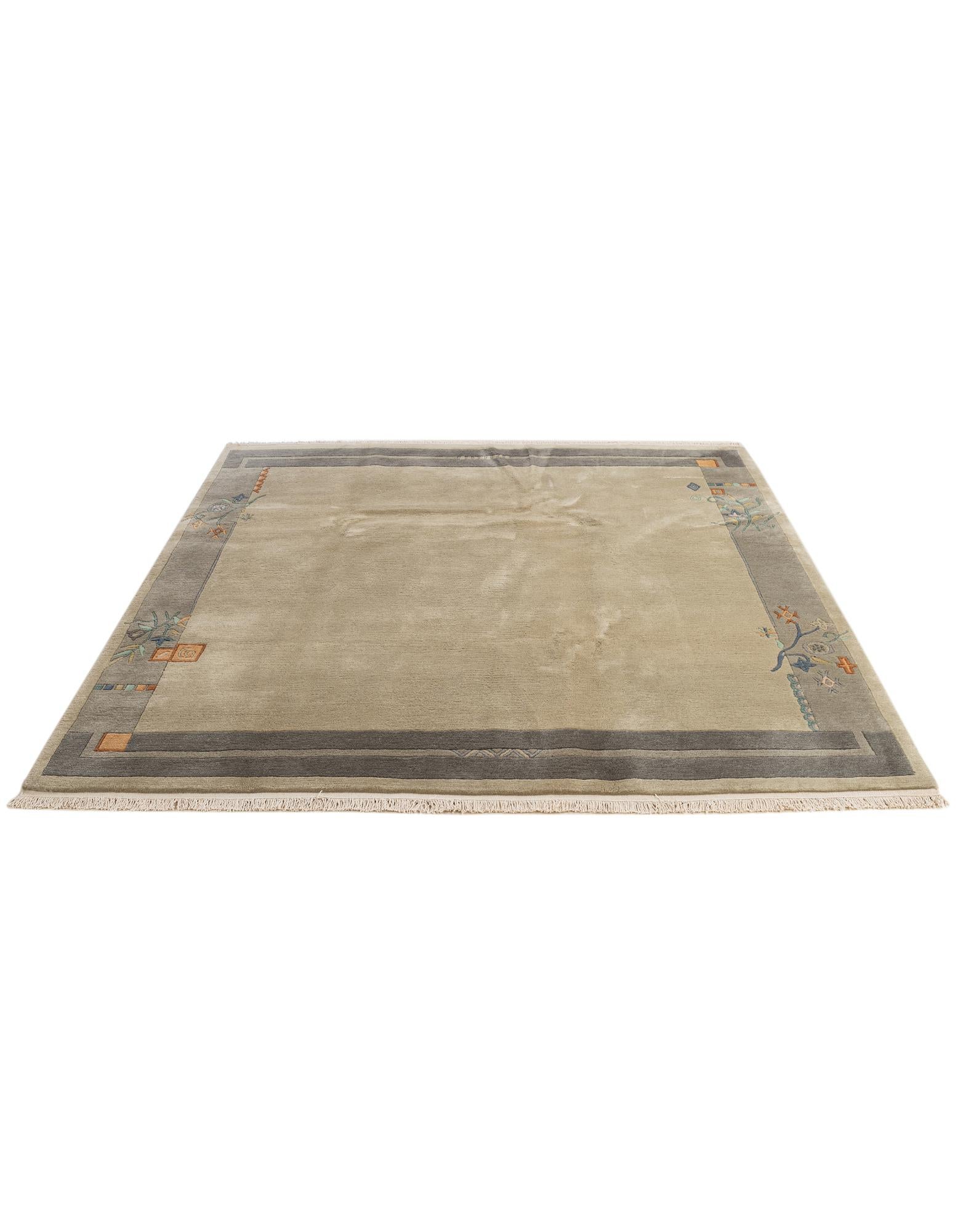 6' 8 x 6' 11 Hand Knotted Nepal Wool Square Rug