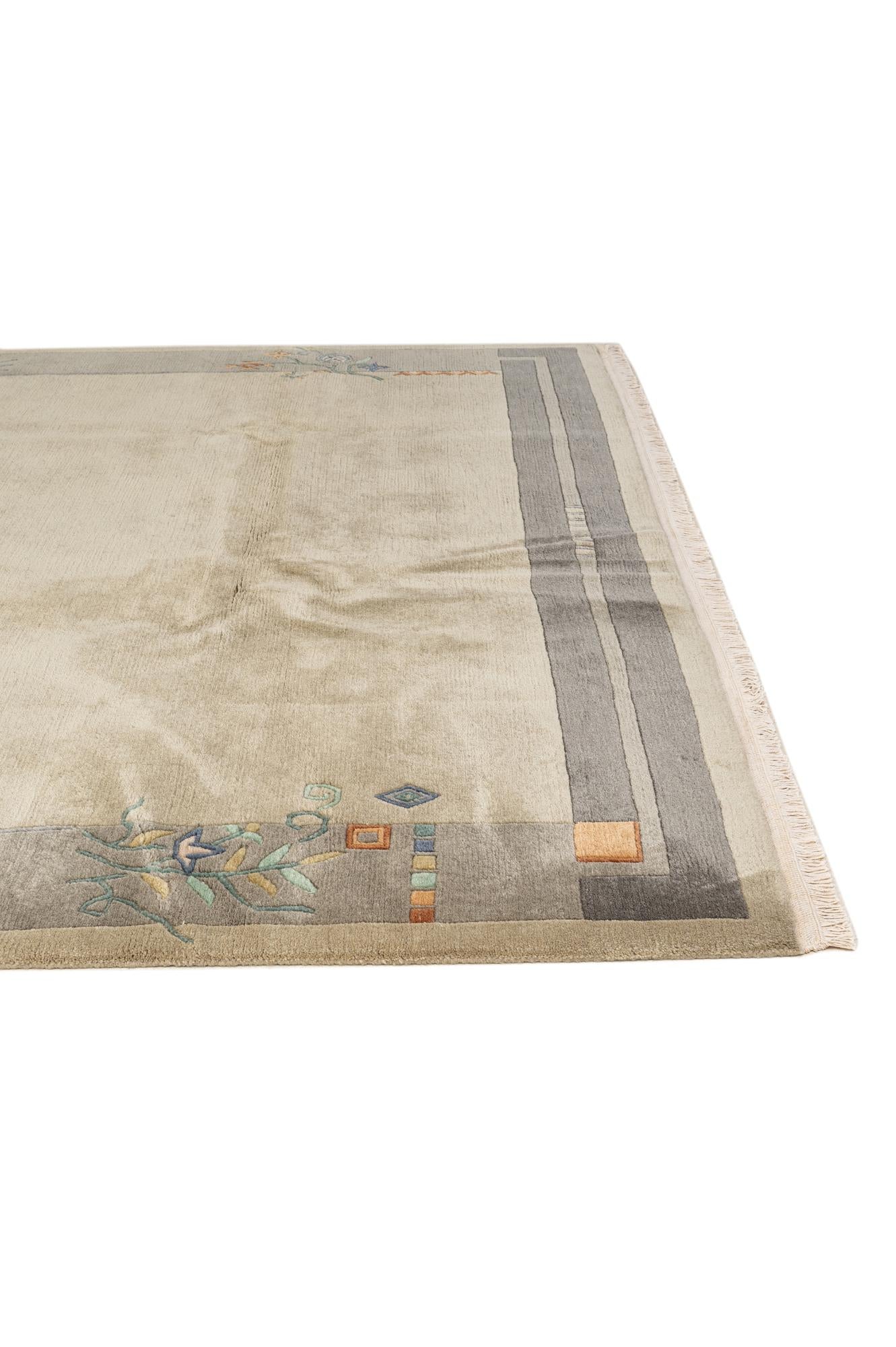 6' 8 x 6' 11 Hand Knotted Nepal Wool Square Rug