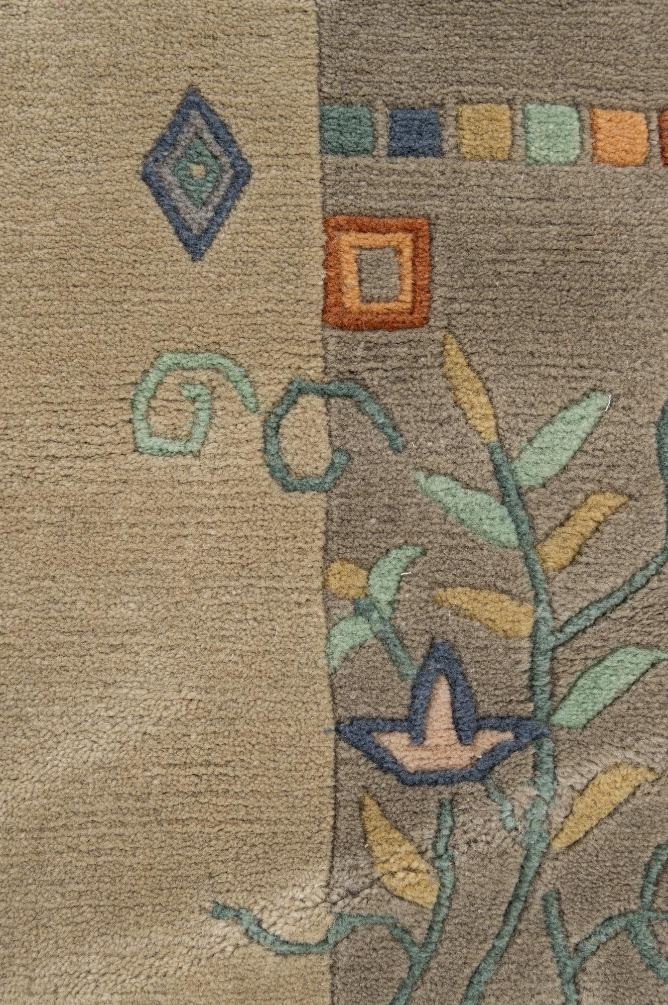6' 8 x 6' 11 Hand Knotted Nepal Wool Square Rug