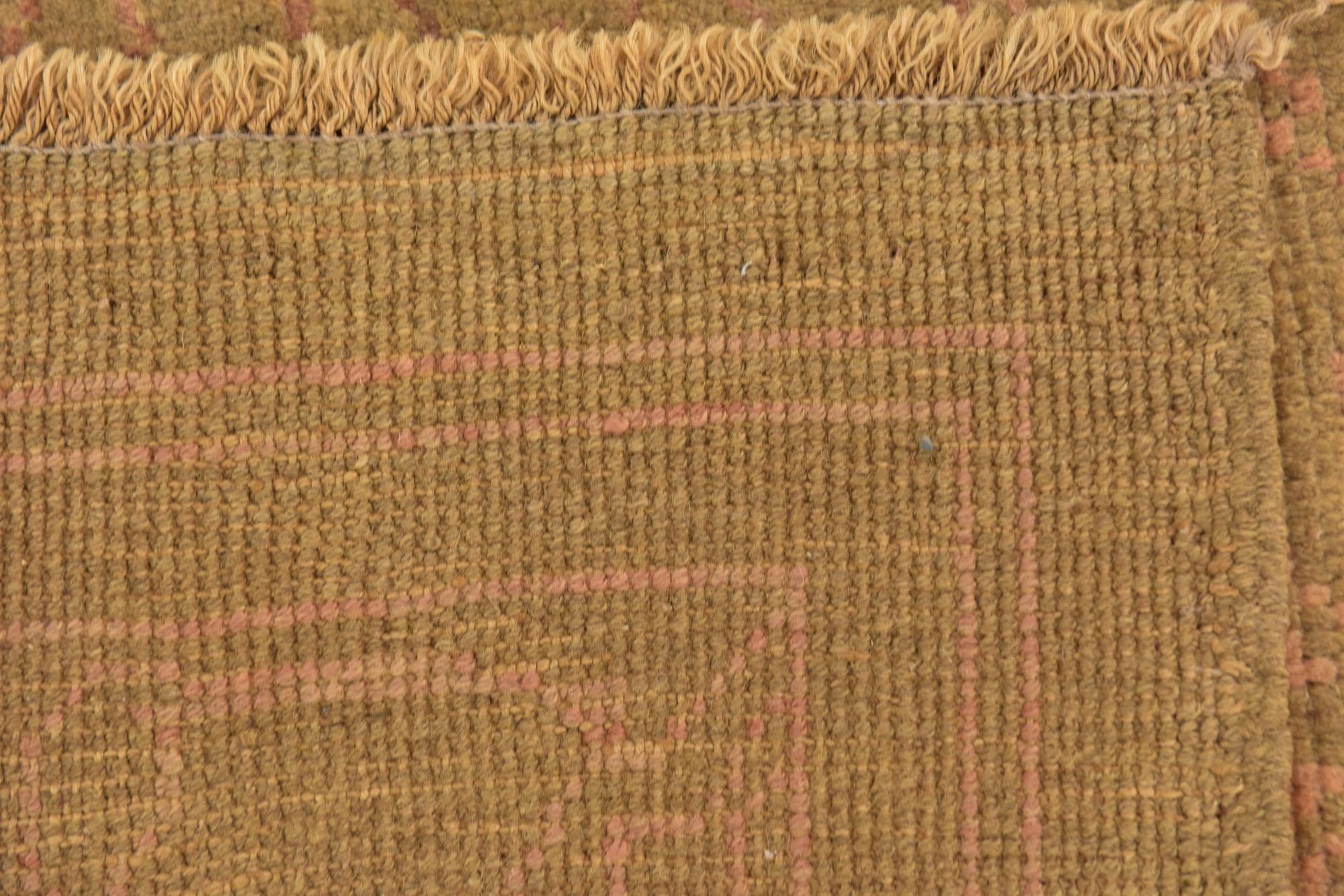 9' 2 x 10' 5 Hand Knotted Oushak Wool Square Rug