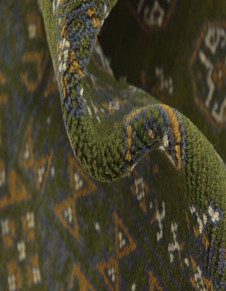 Detail image of 5' 4 x 8' Hand Knotted Afghan Akhche Wool Rug