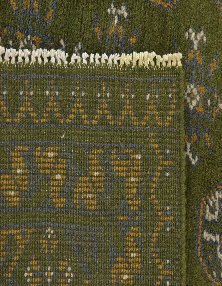 Detail image of 5' 4 x 8' Hand Knotted Afghan Akhche Wool Rug