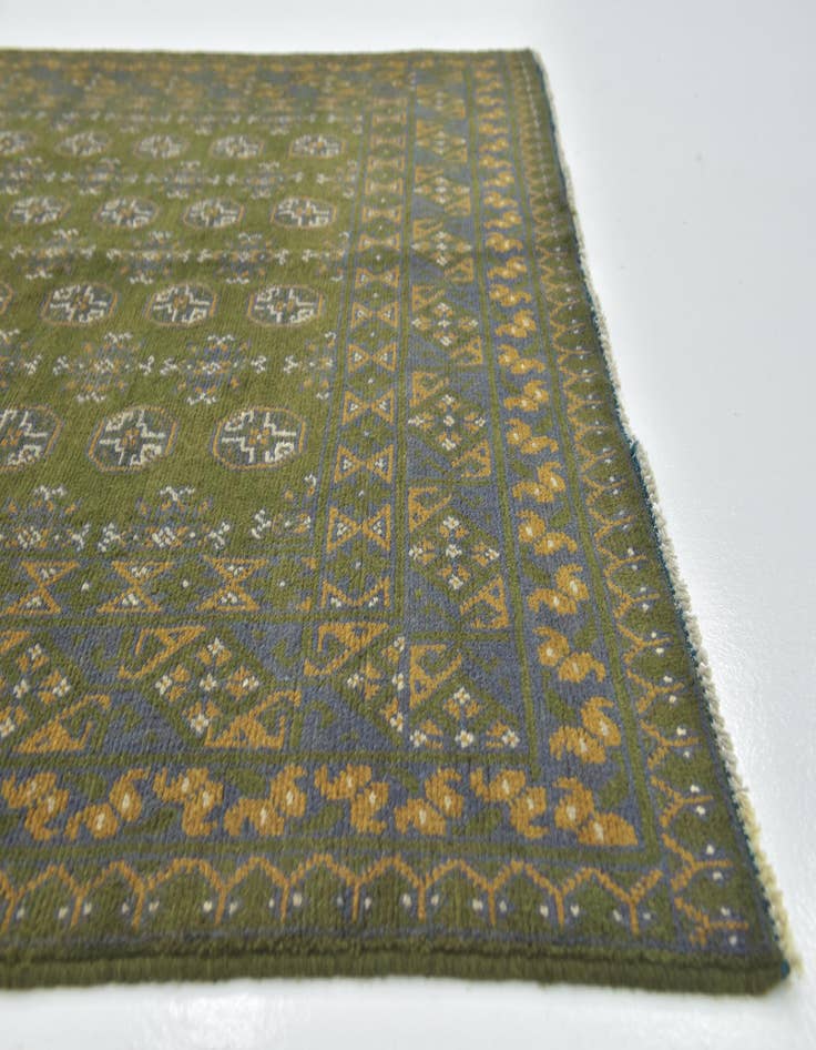 Detail image of 5' 4 x 8' Hand Knotted Afghan Akhche Wool Rug
