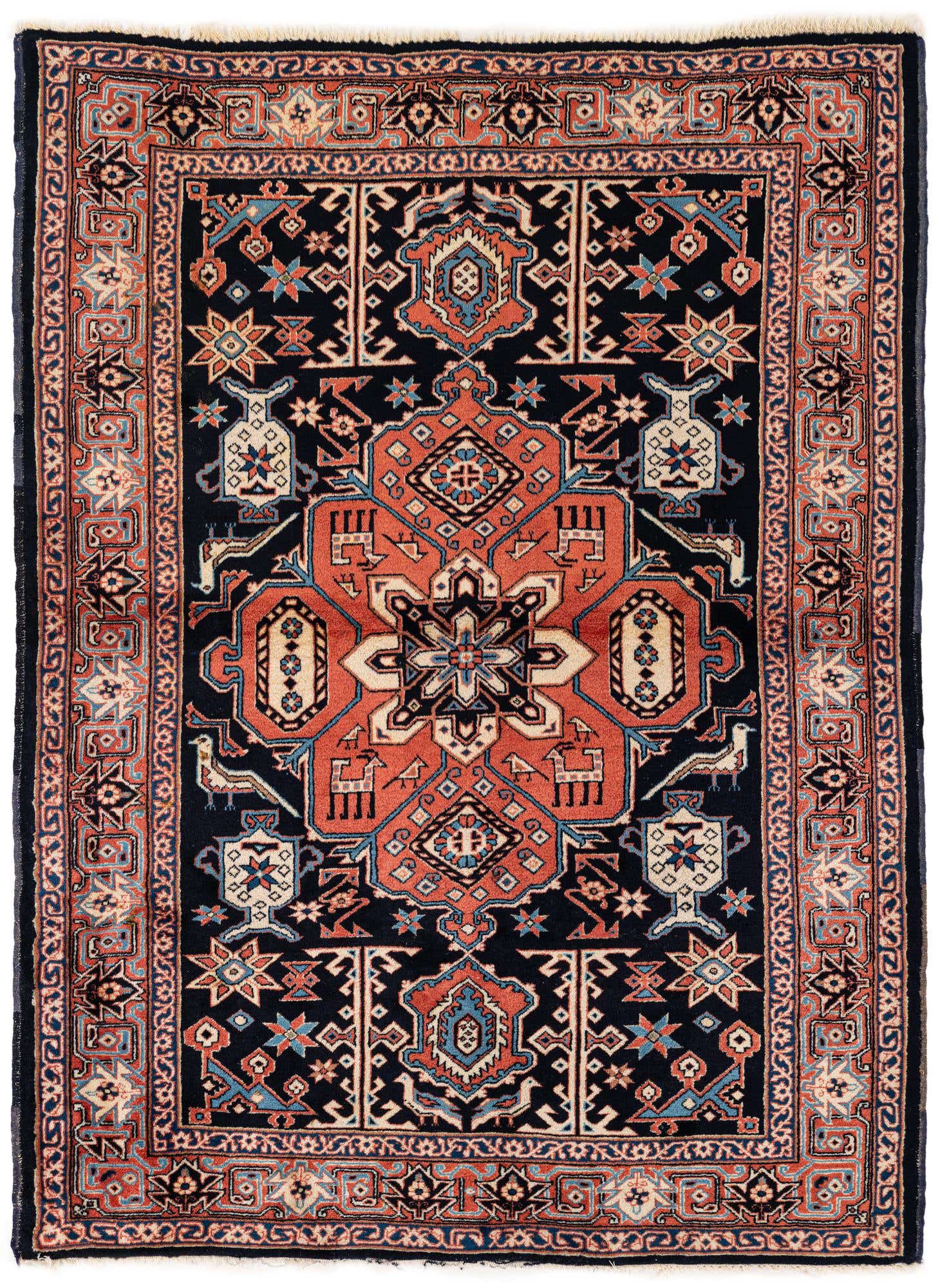 4' 3 x 5' 9 Hand Knotted Anatolian Wool Rug