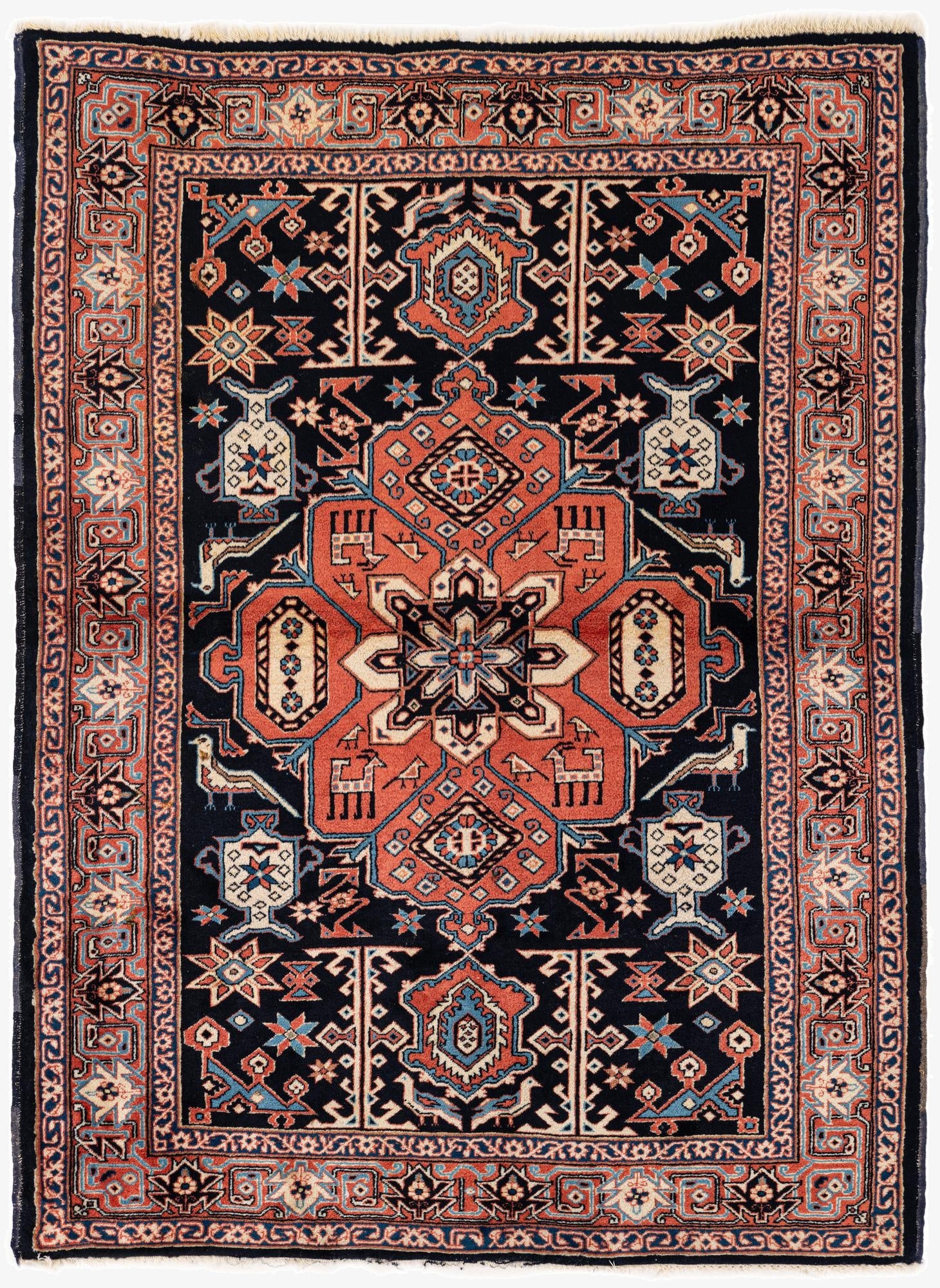 4' 3 x 5' 9  Hand Knotted Anatolian Wool Rug